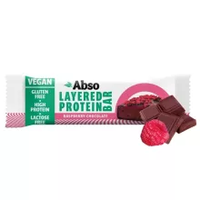 Abso Layered Protein Bar, Málnás-csokoládés réteges fehérjeszelet - 50 g