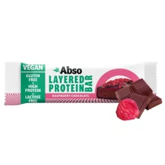   Abso Layered Protein Bar, Málnás-csokoládés réteges fehérjeszelet - 50 g