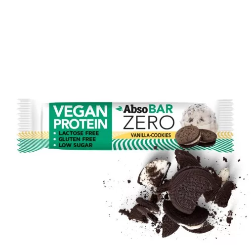 AbsoBar Zero - Vanília keksz, vegán fehérje szelet - 24 x 40 g / 24 db