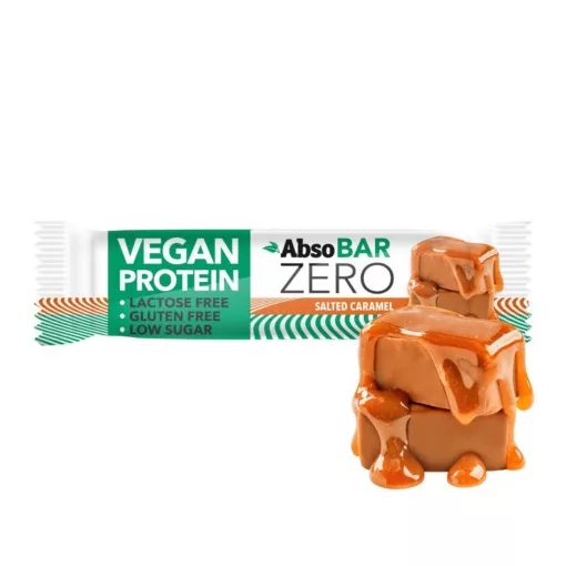 AbsoBar Zero - Sós-karamell, vegán fehérje szelet - 24 x 40 g / 24 db