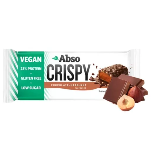 Abso Crispy Bar, Csokoládés-mogyorókrémes ízű vegán fehérjeszelet - 50 g