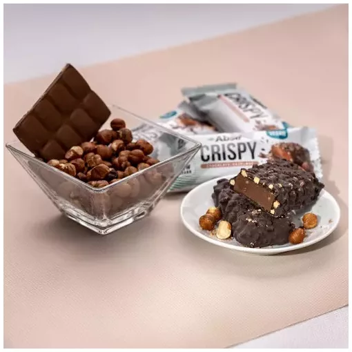 Abso Crispy Bar, Csokoládés-mogyorókrémes ízű vegán fehérjeszelet - 50 g