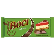 Boci – Ciocolată cu lapte și umplutură de tort cu căpșuni, 100g