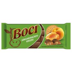 Boci Sárgabarackos-kekszes tejcsokoládé - 90g Boci Sárgabarackos-kekszes tejcsokoládé - 90g