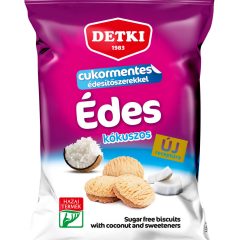 Detki Cukormentes kókuszos omlós keksz, 180 g Detki Cukormentes kókuszos omlós keksz, 180 g