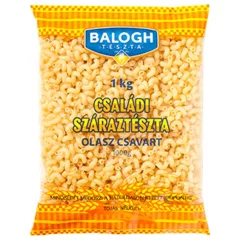  Paste Balogh - Paste uscate pentru familie - Torsade italiene, fără ou - 1kg