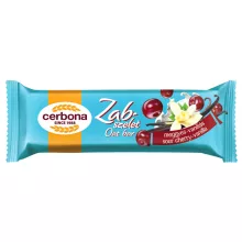 Cerbona Baton din fulgi de ovăz Vișine-vanilie, cu glazură albă 20 x 40 g / 20 buc