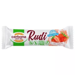   Cerbona Batoane de ovăz cu umplutură de căpșuni, cu înveliș de ciocolată, cu îndulcitori, fără zahăr adăugat, fără gluten, fără lactoză, 30 g