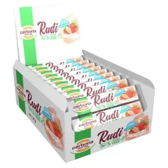   Cerbona Batoane de ovăz cu umplutură de căpșuni, cu înveliș de ciocolată, cu îndulcitori, fără zahăr adăugat, fără gluten, fără lactoză, 30 x 30 g / 30 bucati in pachet