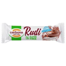 Cerbona Baton de ovăz cu umplutură de cremă de alune, cu înveliș de ciocolată, cu îndulcitori, fără zahăr adăugat, fără gluten, fără lactoză, 30 g