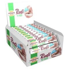   Cerbona Baton de ovăz cu umplutură de cremă de alune, cu înveliș de ciocolată, cu îndulcitori, fără zahăr adăugat, fără gluten, fără lactoză, 30 x 30 g / 30 bucati in pachet