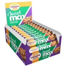 Cerbona MAX Mogyorós müzliszelet, sós-karamella réteggel, kakaós bevonó talppal 20 x 30g / 20 db