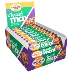   Cerbona MAX Mogyorós müzliszelet, sós-karamella réteggel, kakaós bevonó talppal 20 x 30g / 20 db