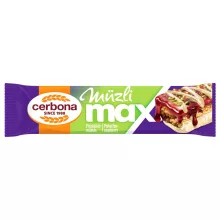 Cerbona MAX baton cu müsli, fistic și zmeură – 30 g