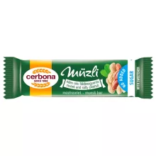 Cerbona Salty-caramel-ciocolata neagră baton musli, cu talpă din glazură cu cacao, 20 g