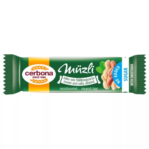 Cerbona Édes-sós földimogyorós müzliszelet 20 x 20 g / 20 db