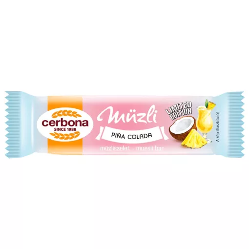 Cerbona Baton musli cu căpșuni și lămâie, 20 g
