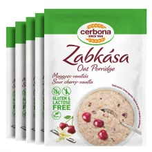 Terci de ovăz cu vișine și vanilie Cerbona, fără gluten și fără lactoză - 5 x 50 g / Pachet de gustări