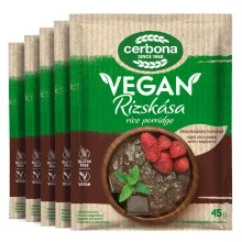 Terci de orez vegan cu ciocolată și zmeură Cerbona, fără gluten, fără lactoză - 5 x 45 g / Pachet de gustări
