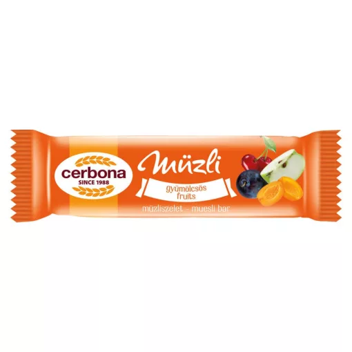 Baton musli cu fructe Cerbona - 20 x 20 g / 20 buc