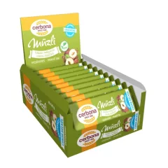   Baton musli cu cacao și alune Cerbona, fără zahăr adăugat, cu îndulcitori - 20 x 20 g / 20 buc