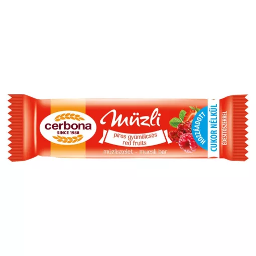 Baton musli cu fructe roșii Cerbona - 20 x 20 g / 20 buc