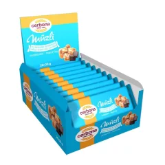   Cerbona Salty-caramel-ciocolata neagră baton musli, cu talpă din glazură cu cacao, 20 g
