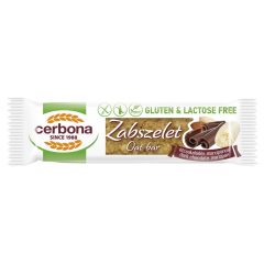 Baton ovăz cu ciocolată și marțipan Cerbona, fără gluten, fără lactoză - 40 g   Baton ovăz cu ciocolată și marțipan Cerbona, fără gluten, fără lactoză - 40 g