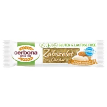 Baton ovăz cu caramel și migdale Cerbona, fără gluten, fără lactoză, cu îndulcitori - 40 g