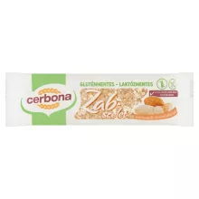 Baton ovăz cu caramel și migdale Cerbona, fără gluten, fără lactoză, cu îndulcitori - 40 g