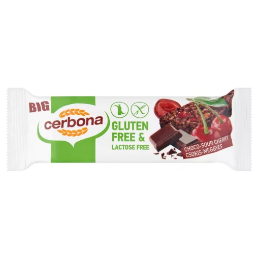 Big baton musli cu vișine și ciocolată Cerbona, fără gluten și fără lactoză - 35 g