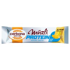 Baton de cereale cu banane, bogat în proteine, Cerbona Sport - 35 g   Baton de cereale cu banane, bogat în proteine, Cerbona Sport - 35 g