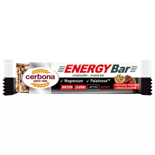 Baton cu ciocolată și migdale Cerbona Sport Energy - 20 x 35 g / 20 buc