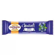 Baton musli cu afine și cu glazură de iaurt Cerbona - 20 x 20 g / 20 buc