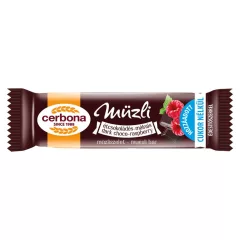 Baton musli cu ciocolată și zmeură Cerbona - 20 g
