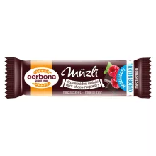 Baton musli cu ciocolată și zmeură Cerbona - 20 x 20 g / 20 buc