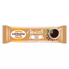 Baton musli cu cafea și glazură albă Cerbona - 20 x 20 g / 20 buc