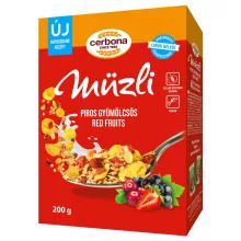 Cerbona Musli cu fructe roșii cu îndulcitor și fără zahăr adăugat - 200 g