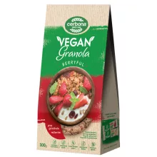 Granola cu fructe roșii, vegane, Cerbona, fără zahăr adăugat - 300 g