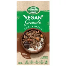 Granola cu migdale și ciocolată, vegane, Cerbona, fără zahăr adăugat - 300 g
