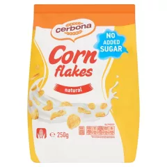   Fulgi de porumb naturali cu calciu Cerbona, fără zahăr adăugat - 500 g