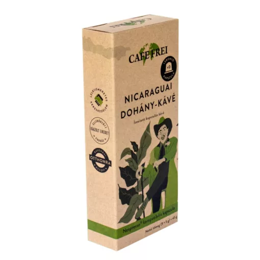 Café Frei, capsule de cafea 9 buc x 5 g= 45 g/cutie, aromă de tutun din Nicaragua, compatibil cu Nespresso