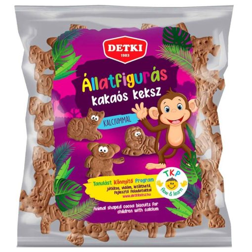 Detki Biscuiți cu figurine de animale, cu cacao, 160 g