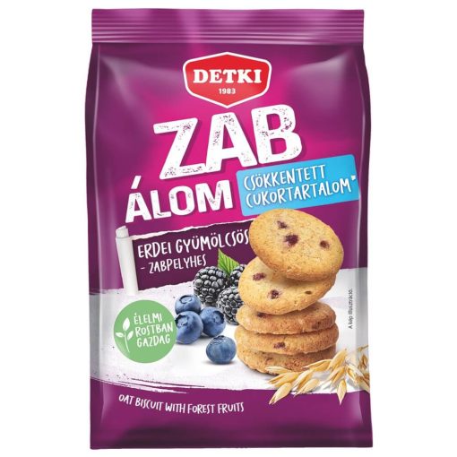 Detki Zab-álom, Erdei gyümölcsös-zabpelyhes omlós keksz, 150g