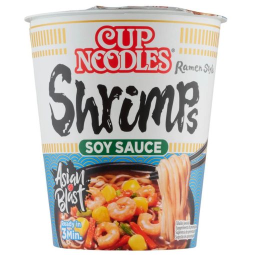 Nissin Cup Noodlespoharas instant tésztaleves garnélarák ízesítéssel - 63 g