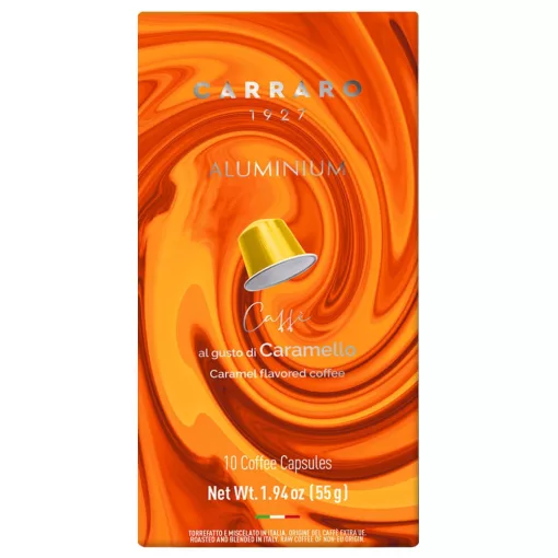 Carraro Caramel Flavored - 10 db kapszula/doboz kiszereléssel