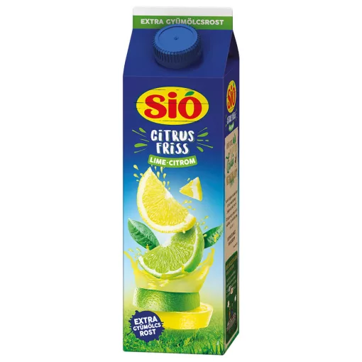 Sio suc natural de lime-lămâie cu pulpă - 1 litru