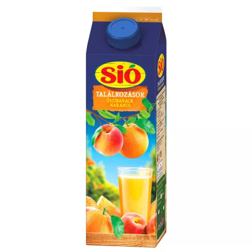 Sió suc de fructe cu pulpă piersici-portocale- 1 litru